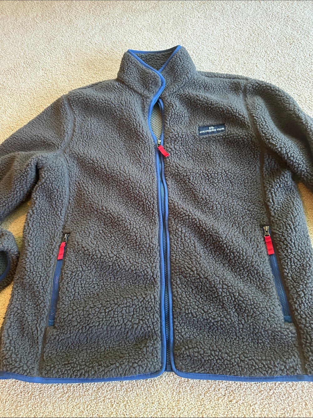 Southern tide fleece zip jacket